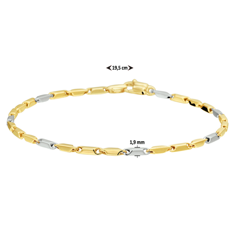 Bicolor Gouden Armband