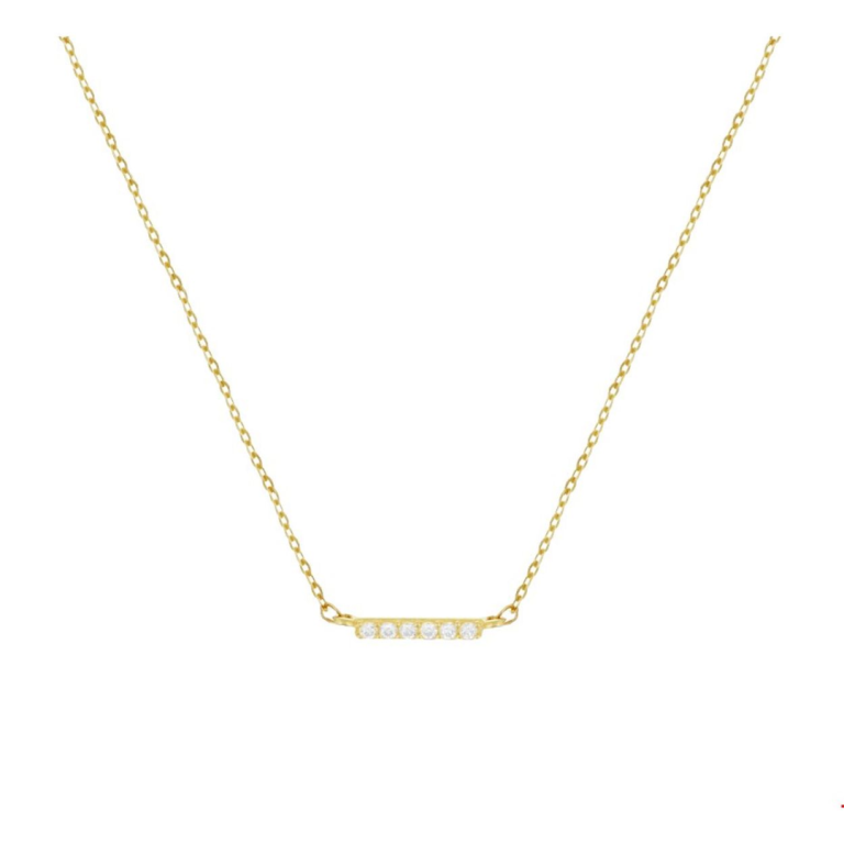 Collier balkje met zirkonia