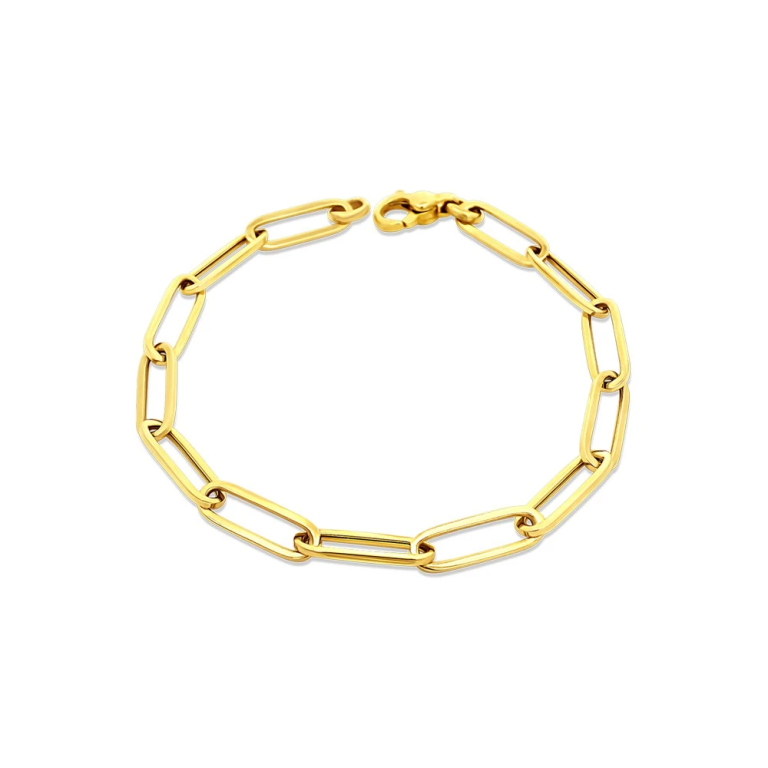 Gouden Armband Paperclip