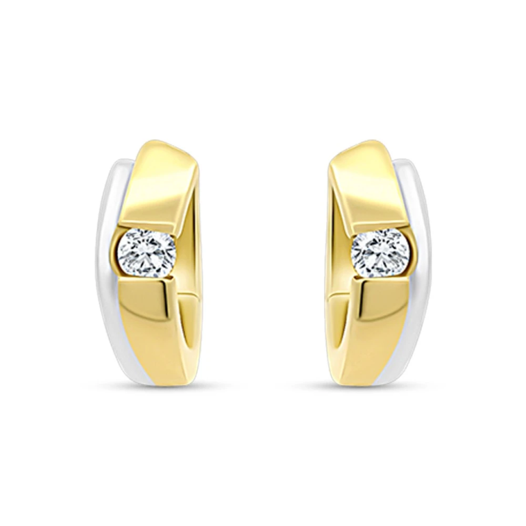 Bicolor Oorsieraden met Diamant