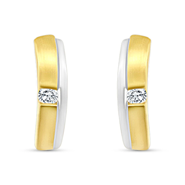 Bicolor Oorsieraden met Diamant