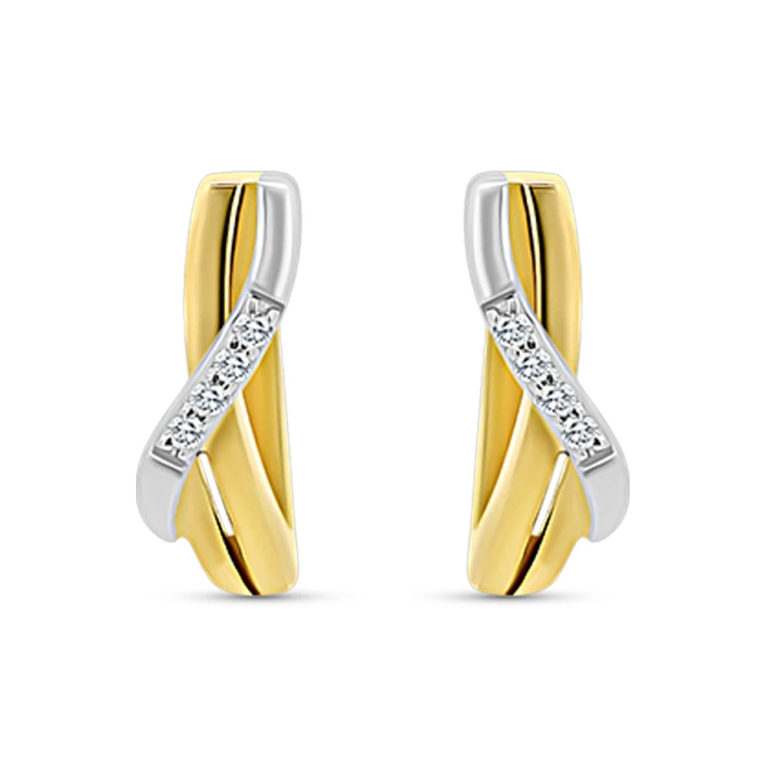 Bicolor Oorsieraden met Diamant