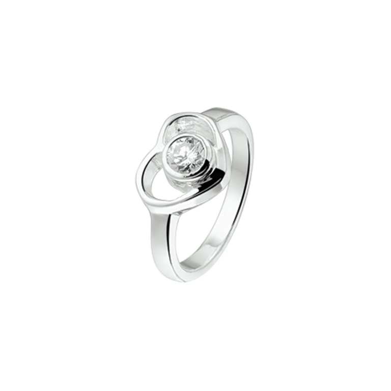 Ring hart met zirkonia