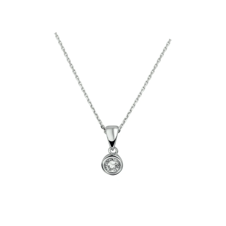Collier met hanger met zirkonia
