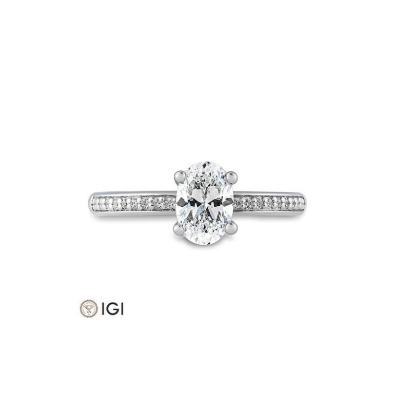 Ring witgoud diamant labgrown
