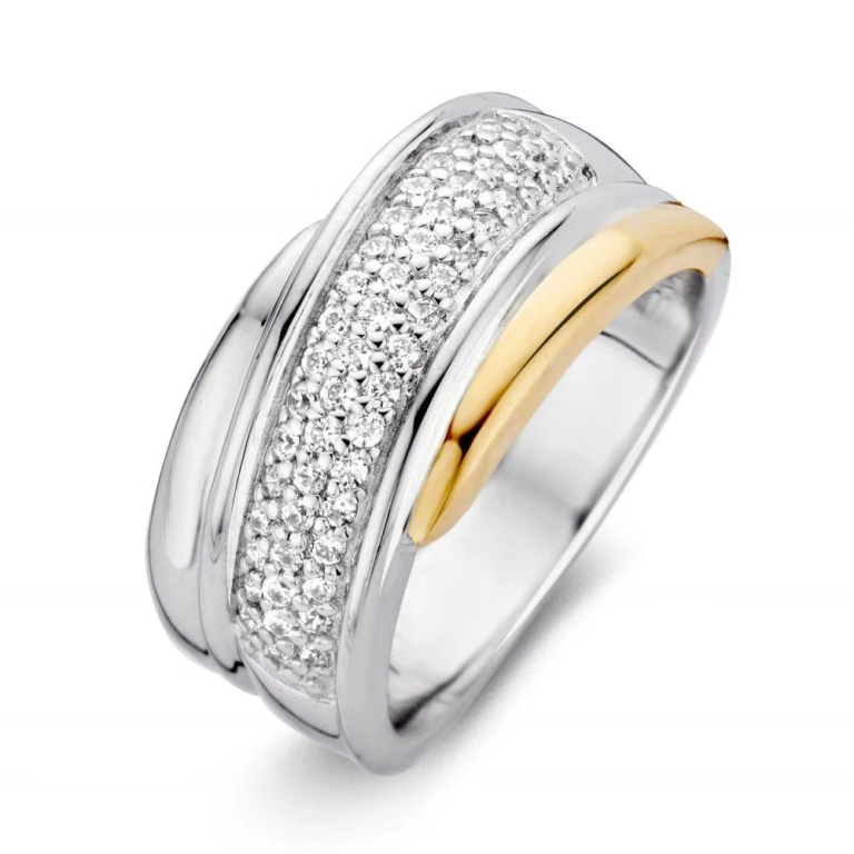 Bicolor Ring met zirkonia RF625213