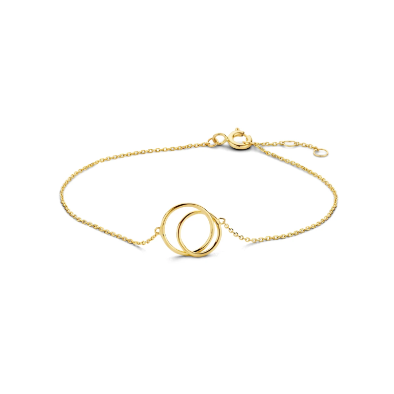 Gouden armband met ringen