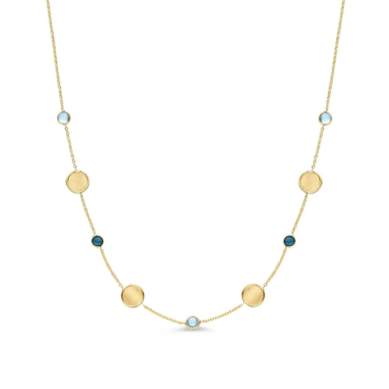 Collier geelgoud edelsteen
